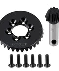 Beefy Steel Front Or Rear Spiral Cut Differential Ring And Pinion Gear Set 32T And 9T for Axial One Sixth SCX6 Jeep