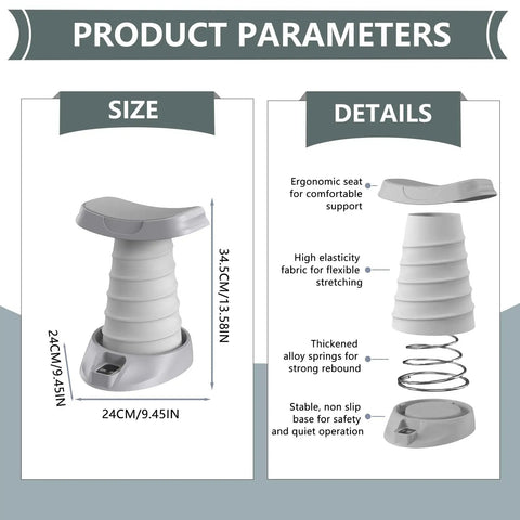 Push Up Assist Trainer For Beginners No Sweat With Waist And Core Support, Spring Loaded Push Up Helper details and measurements