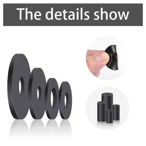 100 Piece Flat Rubber Washers Assortment Kit Heavy Duty Black Grommets Vibration Dampening Pads For Household Appliances Faucets Screws And Bolts Includes Four Sizes 18x8mm 20x10mm 25x7mm And 30x10mm 2mm Thick