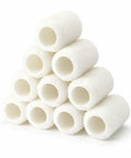 Premium 4 Inch Paint Roller Cover Set 10 Pack Lint Free Durable Foam Core stacked roller sleeves for smooth paint application.