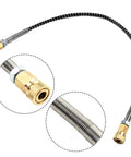 High Pressure Air Hose 50cm M10x1 Thread Fits Compressor Pump 63MPa Stainless Steel Braided Line With Quick Connect Female Port Rated Up To 9000 Psi Burst Strength Plus 4500 Psi Working Limit Ensures You Have A Gutsy Tool Built For The Grind. stainless steel braided hose with quick connect female ends