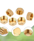 Premium Brass Hose End Cap Kit With 6 Durable Pieces For Garden Hoses Features Secure Hex Fit And Leak Proof Sealing Rings In 1/2 And 3/4 Inch Sizes Perfect For Keeping Your Outdoor Plumbing Safe And Sound This Heavy Duty Set Is Totally Legit For Any brass hose end caps, six-piece set