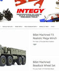 Integy RC parts and accessories homepage with Billet Machined T3 Mega Winch for 1/10-scale rock crawlers.