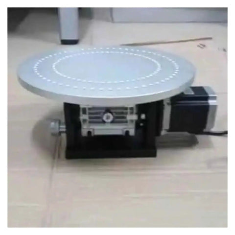 Motorized Rotary Positioning Stage HY E300 360 Degree Electric Rotary Table for Marking and Engraving Machines side view