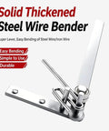 Solid As A Rock Manual Rebar Bender And Compact Pipe Wire Shaping Tool That Handles Steel Rods Copper Cable Aluminum Stock Without A Single Hassle Daily On Workbenches, steel wire bender with super lever design.