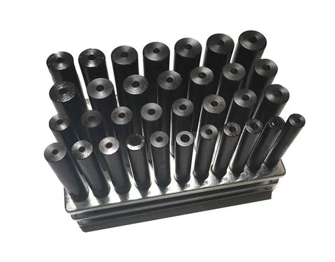 33 Piece Center Transfer Punches Set With Stand For Machinists Tools Dope Quality Heat Treated Tool Steel Black Oxide Finish