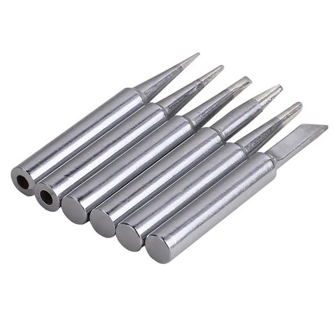 Six Piece Soldering Tips Set For ST Series Irons ST7 WLC100 SP40L SP40N WP25 WP30 WP35 Lead Free Copper Tips Plated With Iron Nickel Chromium