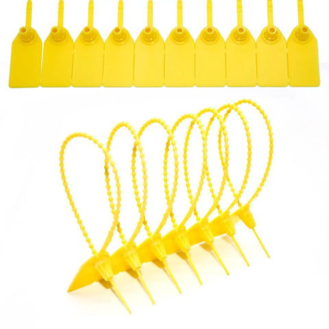 Fire Extinguisher Inspection Tags Yellow Plastic Safety Seals 100 Pack Adjustable Lock Straps Under 18 Inch Circumference Write Your Dates Or Logos Dead Simple Compliance Gear