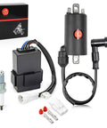 Kawasaki Bayou 300 Ignition Coil CDI Spark Plug Kit For KLF300 1988 2004 4x4 ATV Replacement Parts Plug And Play