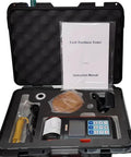 Handheld Portable Hardness Tester With Built In Printer And Color Display in a case with accessories and instruction manual.