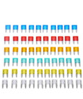600Pcs Auto Fuse Kit With Blade Fuses 5A 10A 15A 20A 25A 30A For Cars And Trucks, arranged by color on a white background