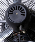 Heavy Duty Standing Mist Fan With Slick Pure Copper Motor Delivers High Pressure Water Cooled Outdoor Spray For Kickin Up Sweet Breezes And No Fuss Industrial Humidification That Totally Slays The Heat, showing motor details.