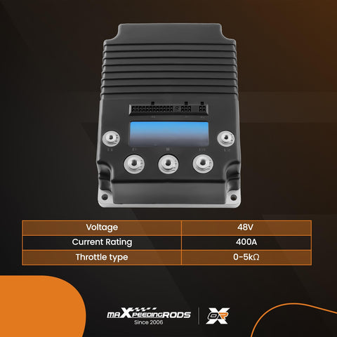 Front view of Speed Controller 36 To 48 Volt 400 Amp For Curtis 1268 DC SepEx Motor Controller EZ Go Golf Carts Club Car