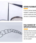 Close-up of 180 Piece Watch Gasket Kit O Rings 18 Sizes 16-30mm Rubber Seals showing flexibility and variety for watch back case repair.