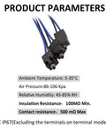 Built To Last Waterproof Micro Switch 2 Pin Normally Open Limit Switch With 30cm Wire 3 Pack IP67 product parameters diagram