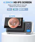 Home Ear Otoscope With 4.5 Inch IPS Display And 3.9mm Ear Camera With Gyroscope For Clear At Home Inspection, 4.5-inch IPS screen