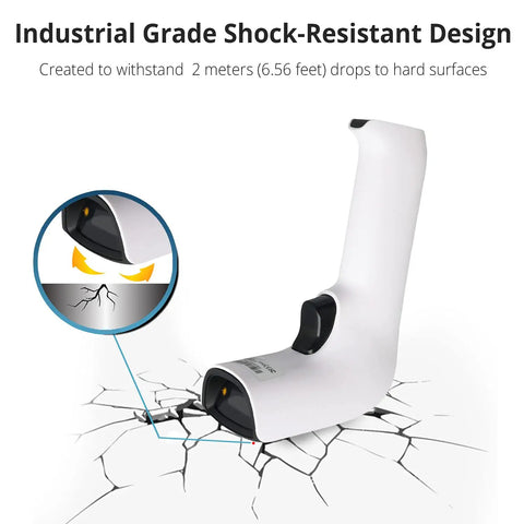 Wireless Portable 1D And 2D Barcode Scanner With Stand Bluetooth USB No Software Needed Rechargeable Battery Handheld Inventory Scanner For POS QR Reader 1D 2D Codes, shock-resistant design