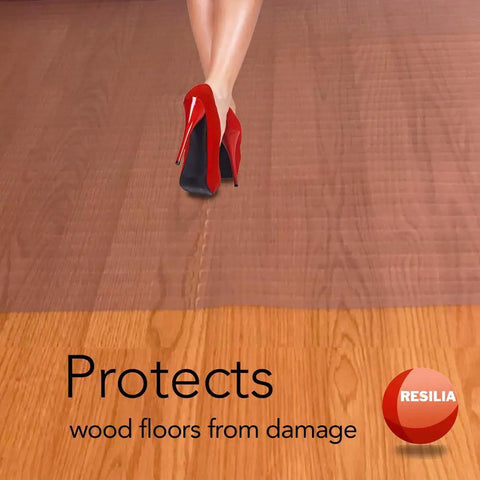 Super Handy Clear Vinyl Floor Runner Protector Shields Hardwood Tile Floors From Scratches Spills Wear In High Traffic Areas view from above