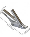Pro Grade Stainless Steel Torch Nozzle With Side Clamp Screw For Welding And Heat Fusion Tasks 5mm Round Hole Dual Purpose Air Jet Attachment For Repair And Fabrication N011 5mm, showing stainless steel material and dimensions.