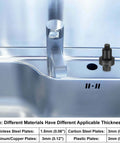 Beefy 19mm Sheet Metal Punch Hole Kit With Bearing Steel shown near stainless steel sink, demonstrating precise knockout punch use.