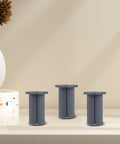 Get These 6pcs Silicone Cable Grommets That Are Totally Fire Proof And Wear Resistant For Perfect Wall Hole Cover In Your Home Or Office To Keep Wires Outta Sight.. 6 gray silicone cable grommets on a tabletop