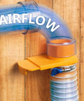 2-1/2 Inch Integrated Blast Gate Clog Resistant ABS Fitting demonstrating smooth airflow