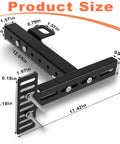 2 Pack Adjustable Headboard Brackets Universal Bed Frame Connectors Heavy Duty Wall Mount Supports, 12.05in length