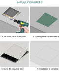 Installation steps for Slick Hidden Ceiling Access Panel, Smooth Flush Mount Drywall Inspection Hatch, Heavy Duty Aluminum Gypsum Service Door.