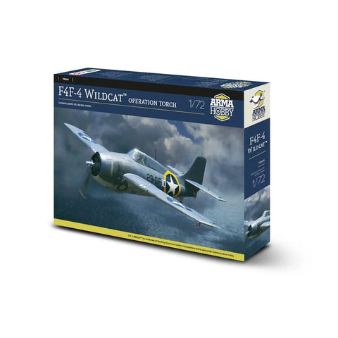 1/72 F4F-4 Wildcat Operation Torch Plastic Model Kit Unpainted Assembly Includes Three Decal Options And Painted Mask Sticker