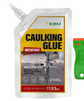 Heavy Duty Concrete Crack Filler And Sun Guard Coating For Beat Down Summer Patios That Stays Non Yellowing On Roofs Decks And Balconies While Kicking Oven Dry Heat Away in a 17.63oz package with caulking tool.