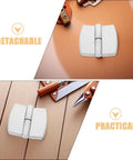 Self Closing Stainless Steel Door Hinges with Detachable Spring Design for Public Restrooms on wood and metal surfaces.