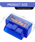 OBD2 Scanner With ELM327 V21 Bluetooth Diagnostic Tool for Android and iOS, product size dimensions display