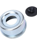 Metal and rubber Wheel Bearing Protector Dust Cap Cover 2.72 Inch Precise Fit for boat trailer marine and RV axles.