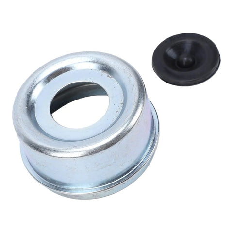 Metal and rubber Wheel Bearing Protector Dust Cap Cover 2.72 Inch Precise Fit for boat trailer marine and RV axles.