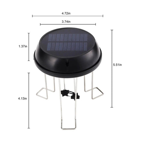 Solar Powered Bird Bath Bubble Fountain For Garden Ponds And Pools Stainless Steel Water Wiggler Oxygenation Enhancer displayed