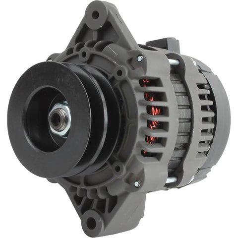 ADR0426 Beefed Up 95A 12V Alternator Replacement For Indmar Marine Power Inboard Engines 2-bolt 86mm pulley front view