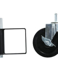 Rock Solid Spring Loaded Gate Wheels That Roll Smooth As Butter Heavy Duty Aluminum Caster with five inch rubber roller.