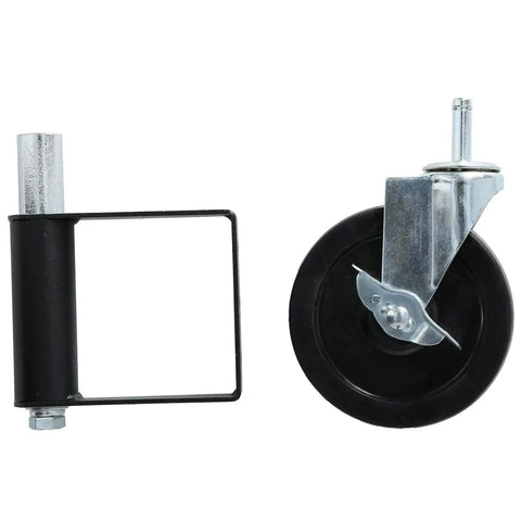Rock Solid Spring Loaded Gate Wheels That Roll Smooth As Butter Heavy Duty Aluminum Caster with five inch rubber roller.
