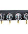Fuel Vacuum Carburetor Synchronizer Tool Kit With 2 Inch Gauge Set And Rubber Hose For Motorcycle Tuning Carb Sync Gauge, four gauges