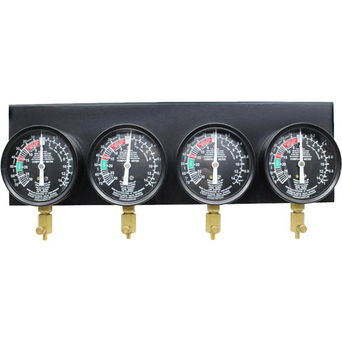 Fuel Vacuum Carburetor Synchronizer Tool Kit With 2 Inch Gauge Set And Rubber Hose For Motorcycle Tuning Carb Sync Gauge, four gauges