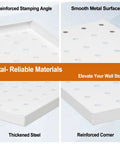 Built Tough As Nails Eight Piece Steel Pegboard Panels 16 By 12 Inch Heavy Duty wall storage with thickened steel and reinforced corners.
