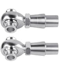2 Pcs Premium Heim Joint Rod End Kit Precision Threaded Spherical Bearing 3 4 Inch showing top and side views of stainless steel fittings.