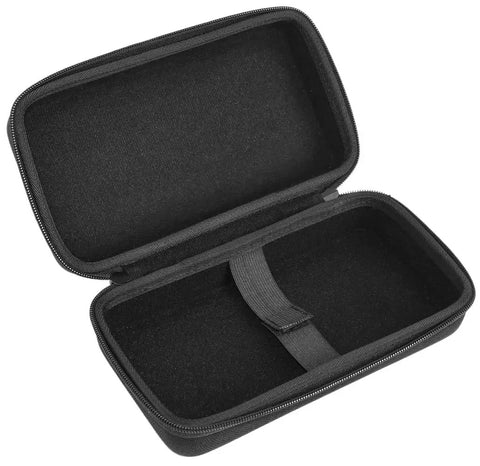 Heavy Duty Hard Shell Travel Case Designed For Tesla J1772 EV To J1772 Charging Adapter open view, features soft black interior and secure strap.