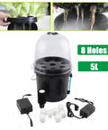 Hydroponics Seedling Cloning System Kit With Fog Dome, 8 Hole 5L Soilless Grow Box, Aeroponic Propagation Kit including accessories