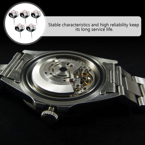 Five Pack Quartz Watch Movements Replacement 0.71 Inch Diameter DIY Wristwatch Repair Timepiece Parts Kit for Various Styles