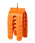 Heavy Duty Plasterboard Electrical Box Positioning Tool Set With Five High Markers. Stackable orange tool for precise drywall marking.