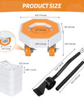 Heavy Duty Furniture Dollies With 360 Degree Rotating Rubber Wheels, detailed size chart showing dimensions and components.