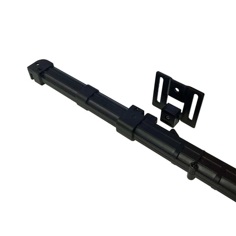 No Drill Soft Close Mechanism For Sliding Barn Door Hardware Hole Free Spring Damper Easy Install In Minutes Quiet Buffer For Smooth Soft Closing Set Of 2, shown from front view