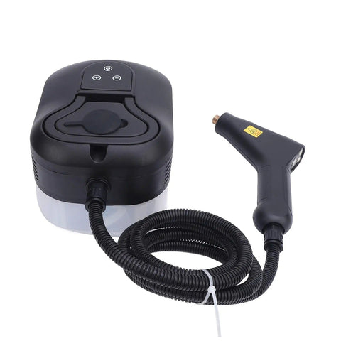 Black All Purpose Portable High Temperature Steam Cleaner For Home And Auto Cleaning High Pressure Steamer with hose attachment