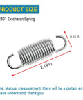 2-Pack 52401 Lawn Mower Extension Spring For Transaxle Systems On Zero Turn Mowers Heavy Duty Tension Restore Replaces Worn Linkage Fits A Wide Range Of Models And Series Including RZT I1042 I1046 I1050 CC30 And More., 2.19 in spring steel extension spring with 0.63 in hook ends